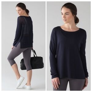 Lululemon Well Being Sweater Midnight Navy Size Small
